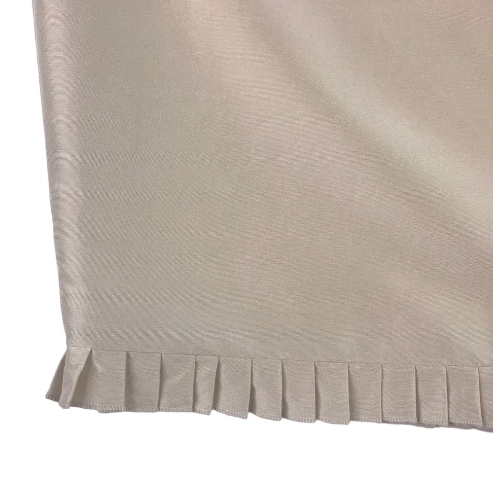 Maggy London Silk Skirt SZ 8 Pleat Hem Pencil Quiet Luxury Wedding Guest Dressy